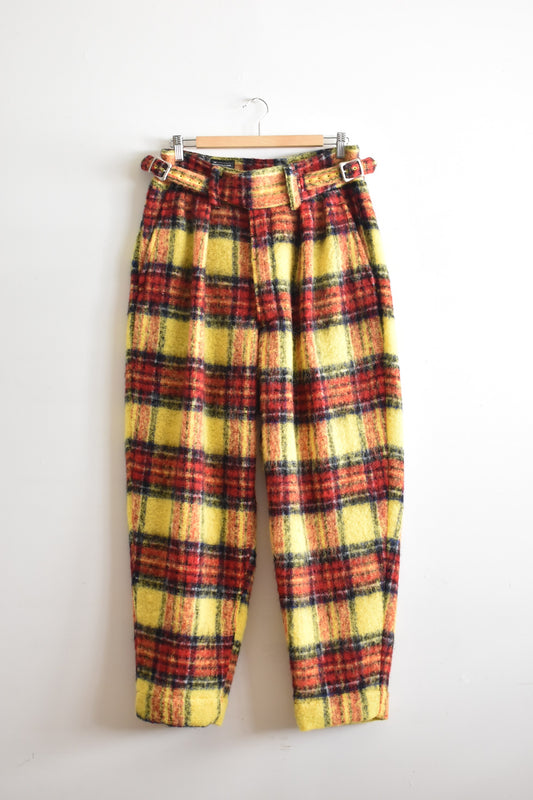 「leh」gurkha pants -yellow check-