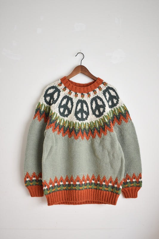 「HAVE A GRATEFUL DAY」PEACE knit -sage green-