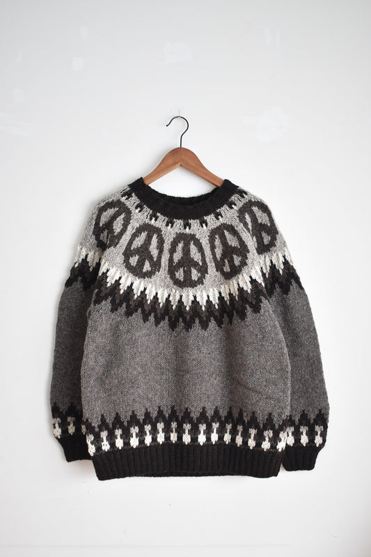 「HAVE A GRATEFUL DAY」PEACE knit -brown-