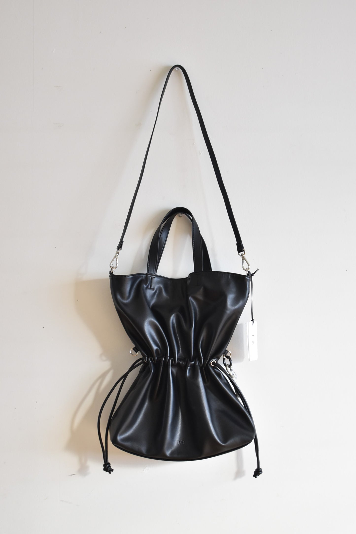 「F/CE.」tech leather 2way tote -black-