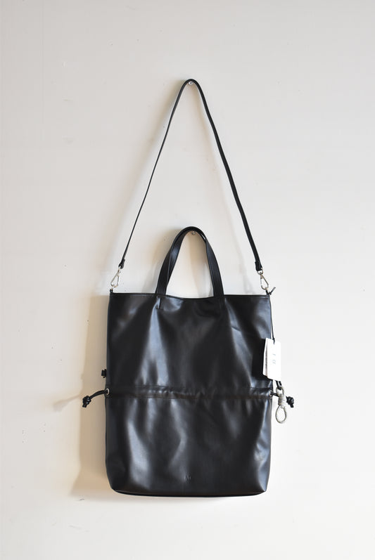 「F/CE.」tech leather 2way tote -black-