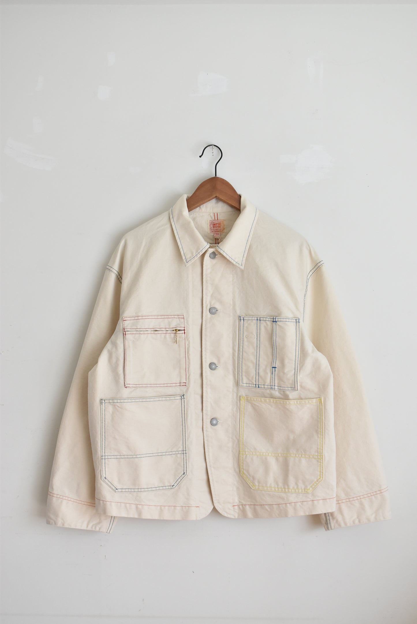 「imprestore」"GLOVER” short length coveralls -white denim-
