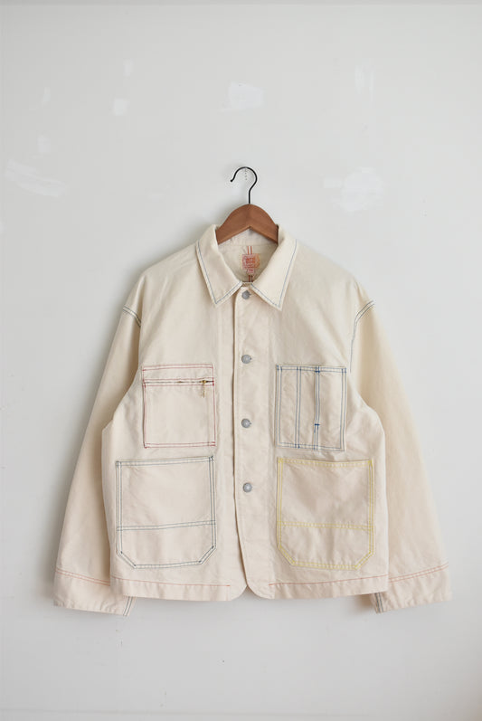 「imprestore」"GLOVER” short length coveralls -white denim-