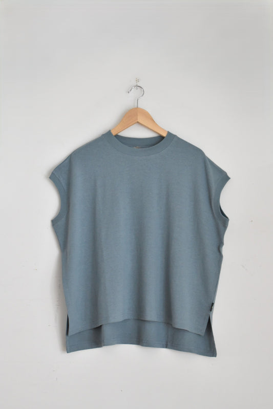 「GOHEMP」honey sleeve les Tee -pacific blue-
