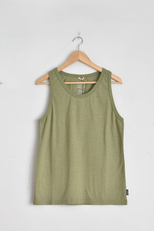 「GOHEMP」fineday tanktop -green tea-