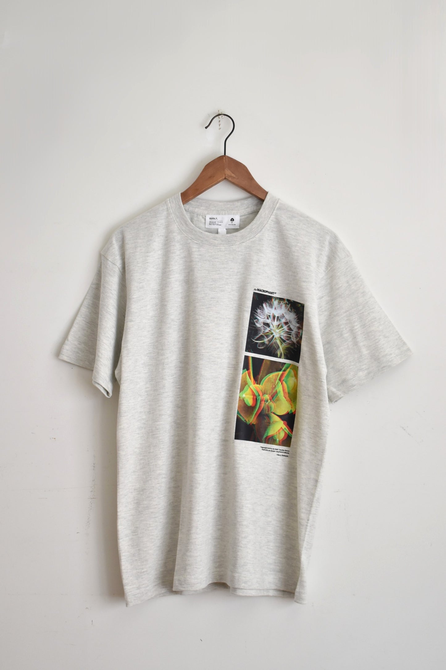 「QUOLT」3D seeds tee -oatmeal-