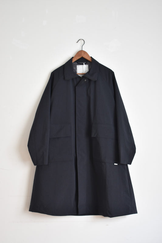 「amne」nylon ox covered coat -black-