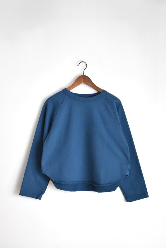 「walla walla sport」women's loose ball sweat -denim blue-