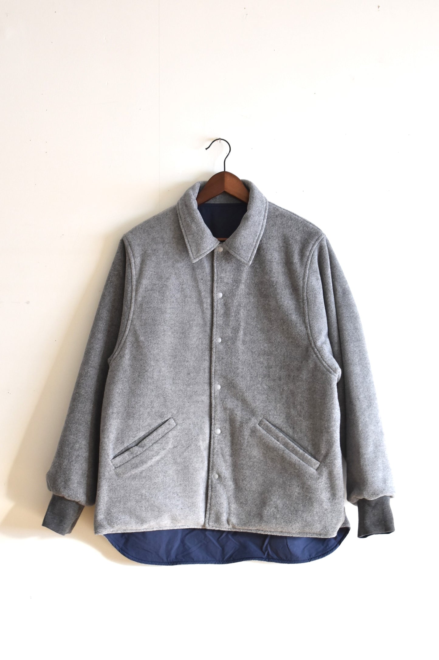 「BURLAP OUTFITTER」reversible coach jacket -d.navy/h.gray-