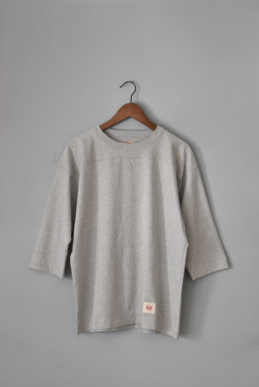 「imprestore」football half sleeve Tee -heather gray-