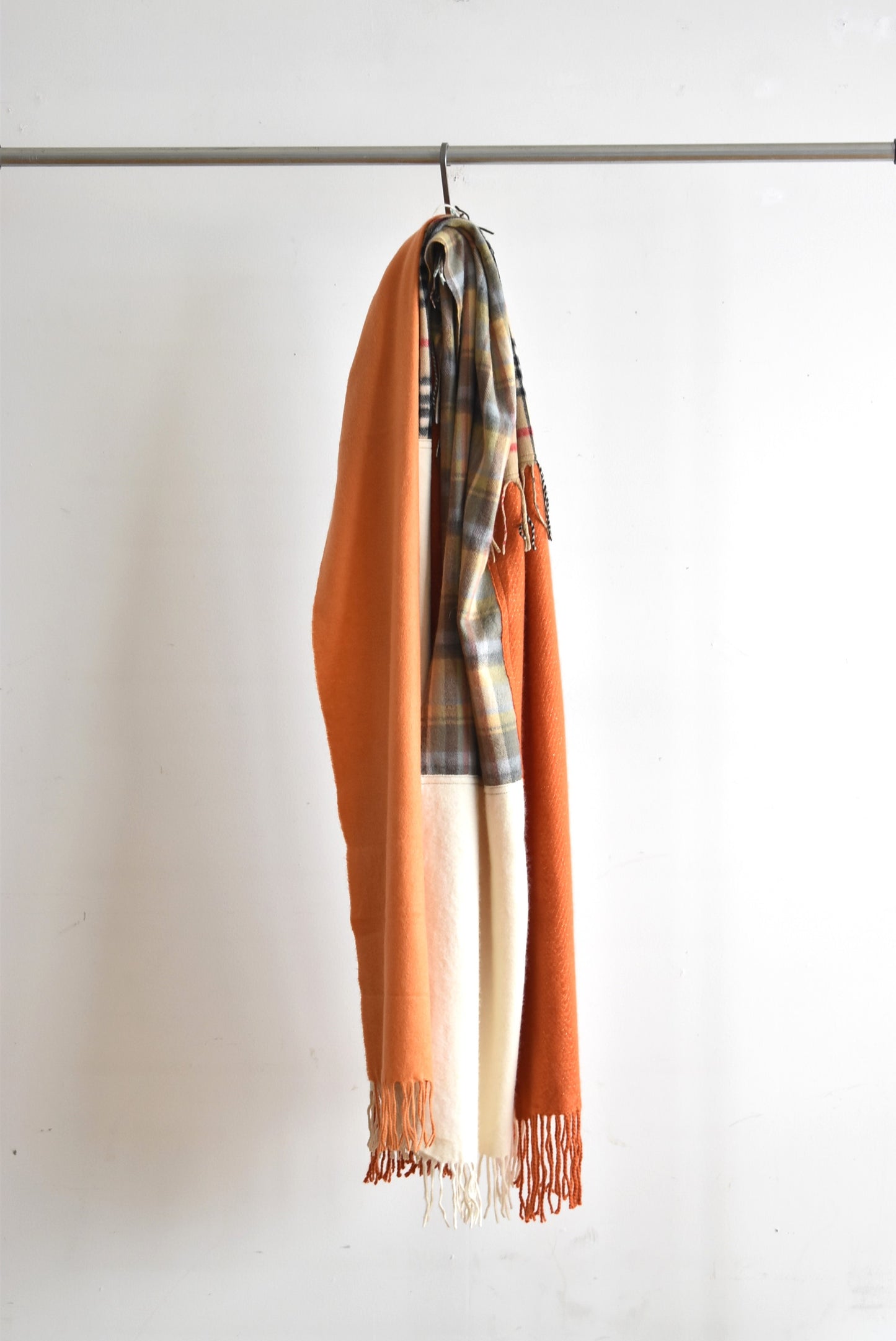 「nasngwam」edge big stole -orange mix-