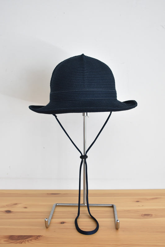 「cableami」organic cotton braid army hat -navy-