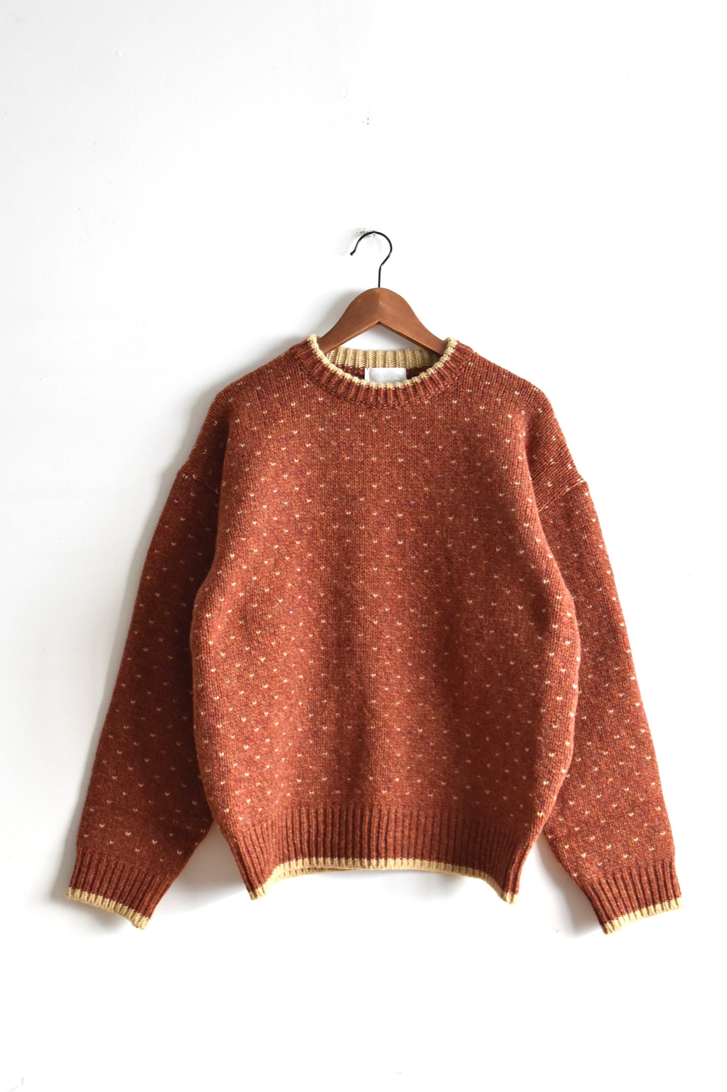 「soglia」sheltie Bird's eye sweater -orange-