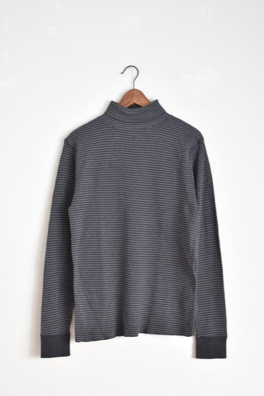 「walla walla sport」stripe thermal turtle -used black-