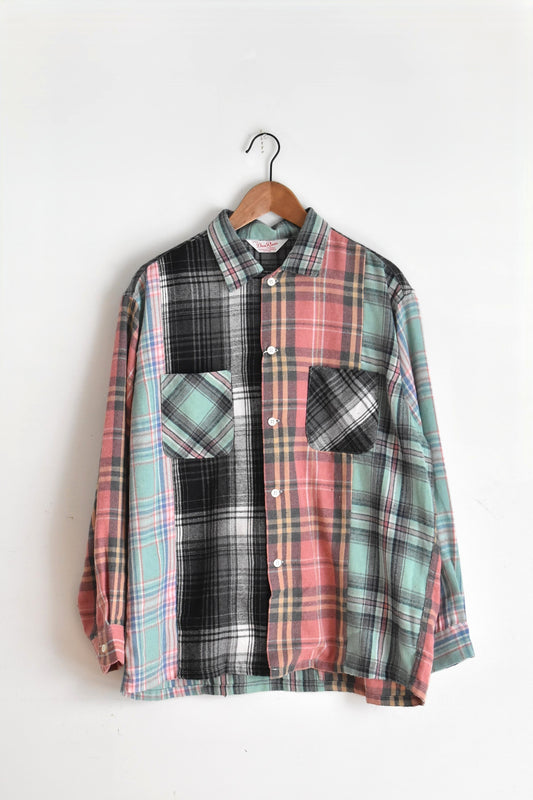 「Dan River」worn-out check flannnel shirts -crazy-