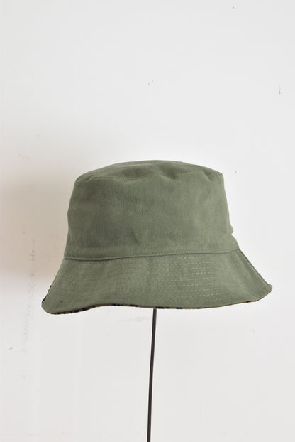 「QUOLT」reopard rev hat -khaki-