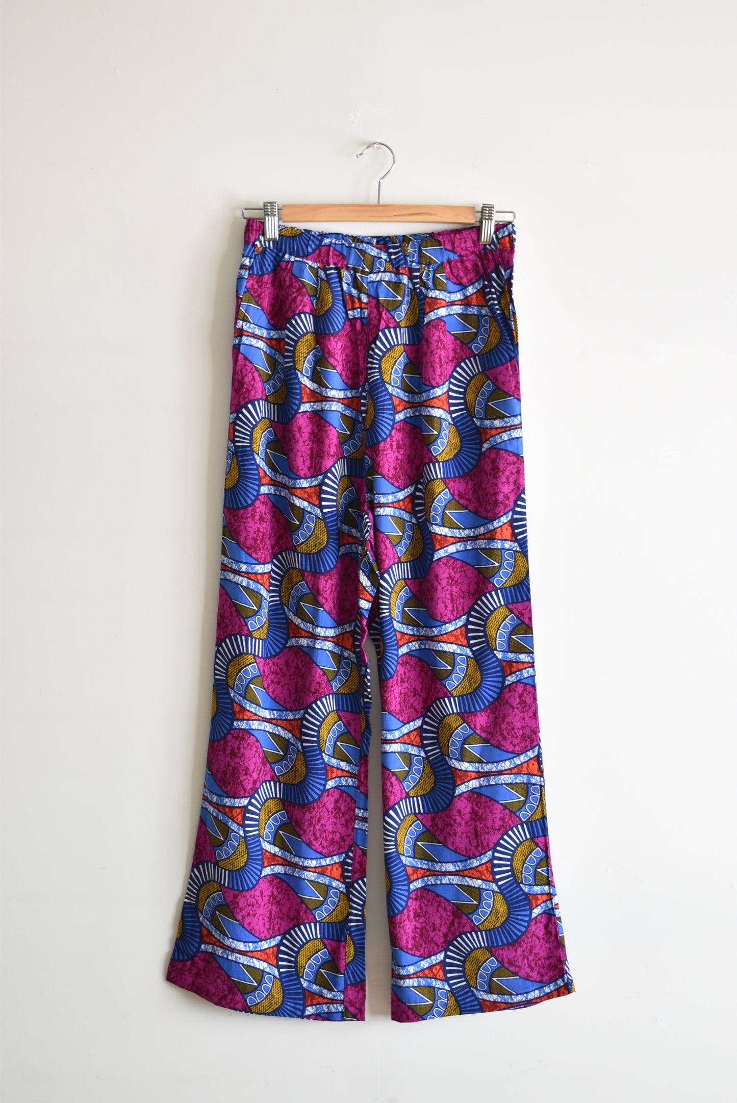 「noia」rayon print easy pants -batik pink- (women)