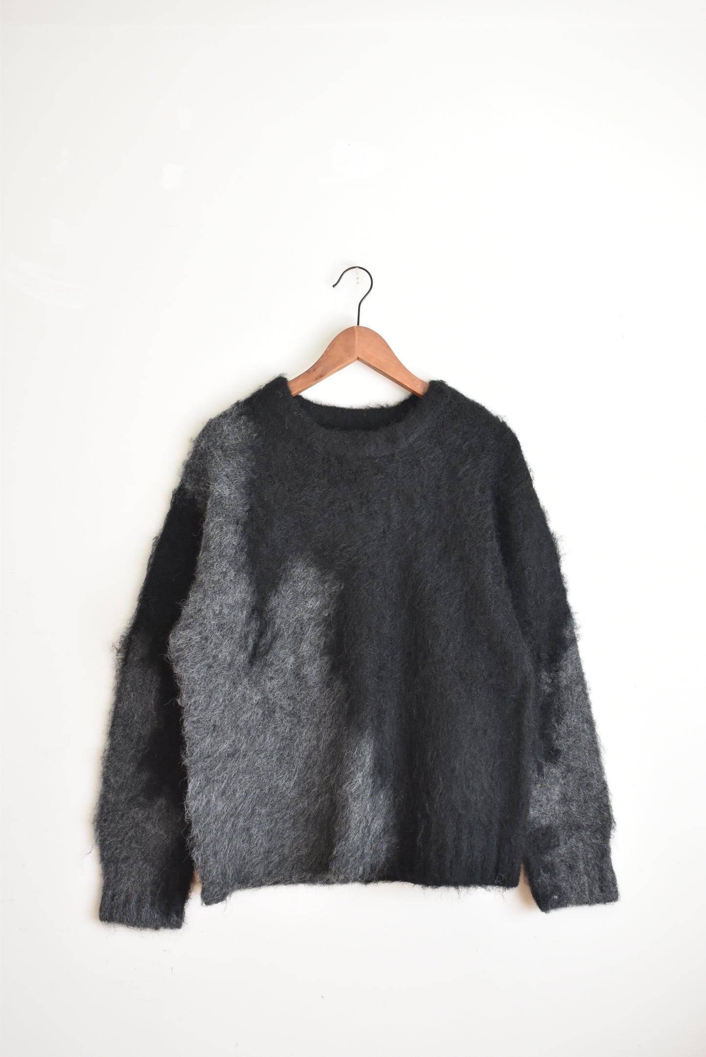 「hunch」blocking design knit -black-