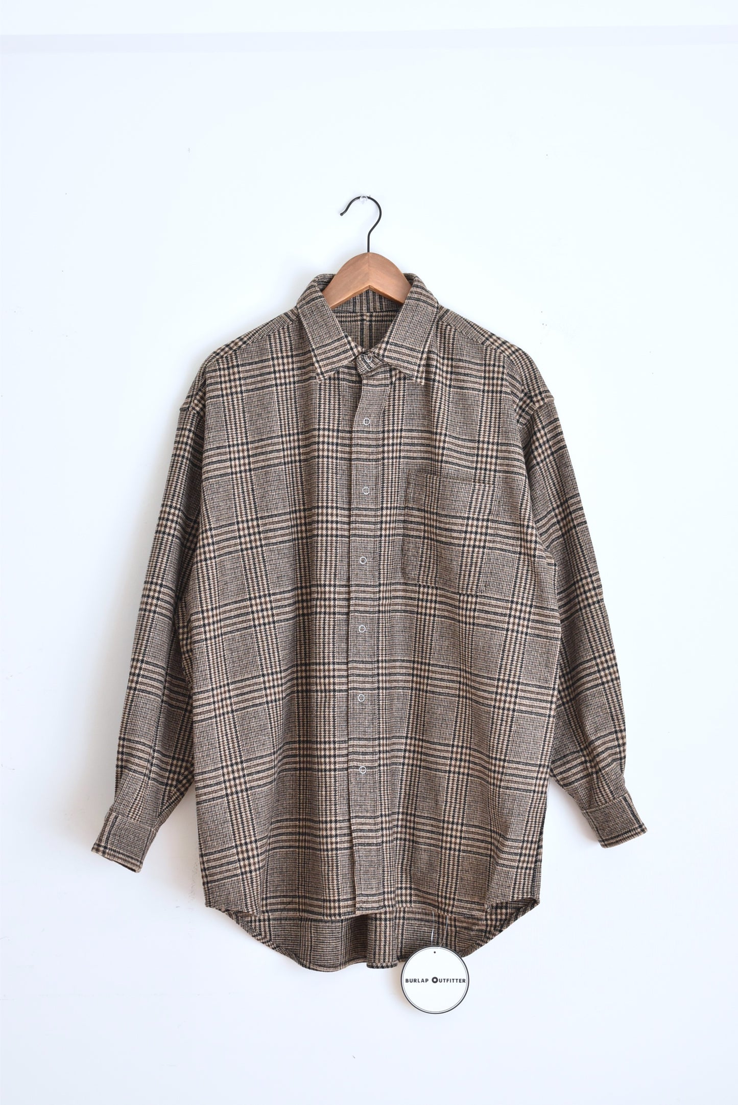 「BURLAP OUTFITTER」L/S B.B. shirt WP -black-