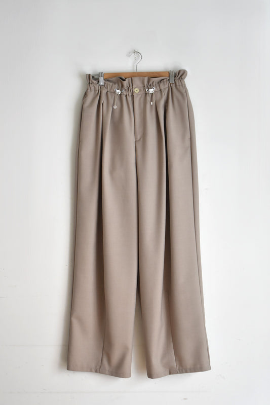 「F/CE.」twistpolyester wide trousers -beige-