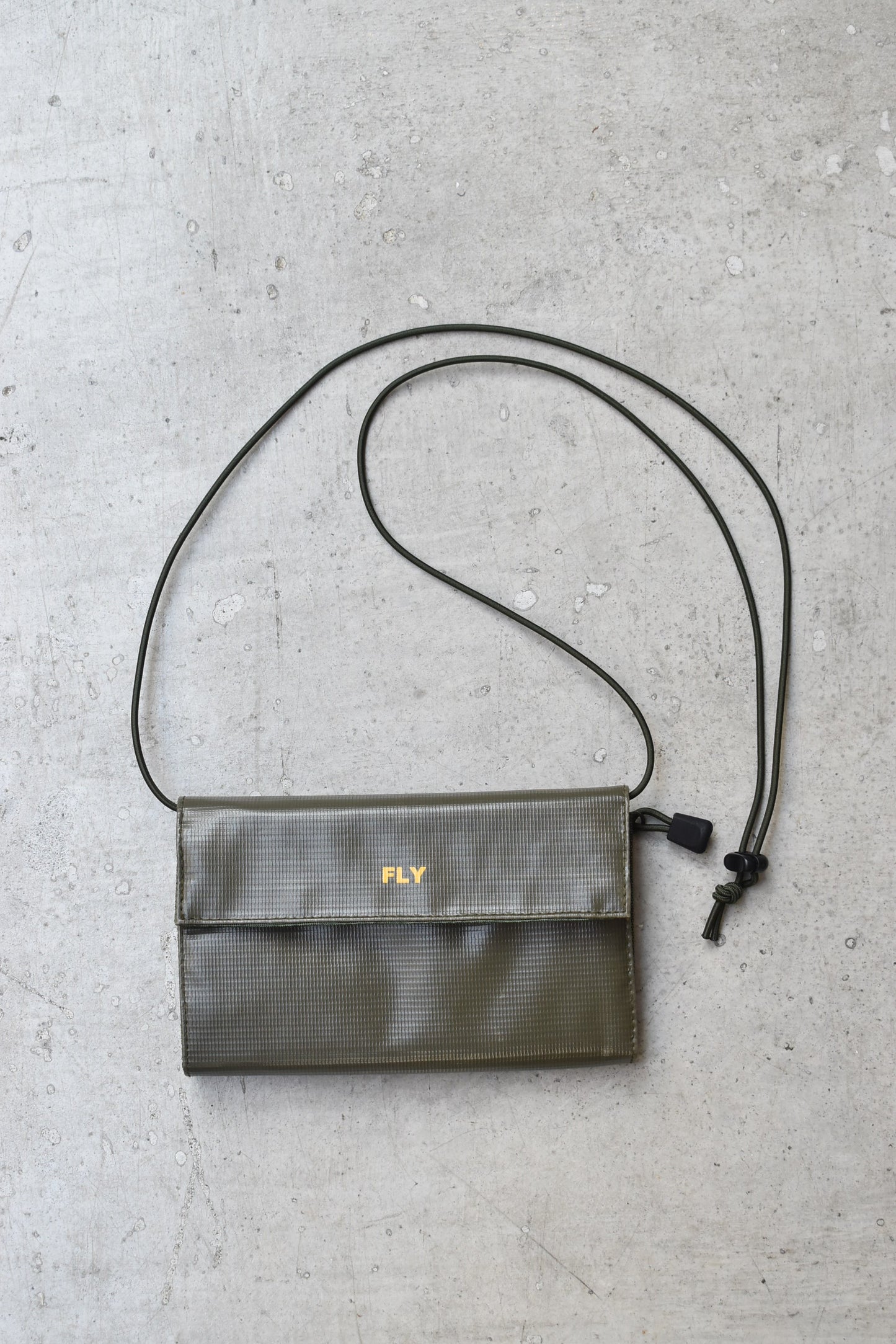 「1/2 HALF」 ”FLY" tarpolin long multi wallet -olive-