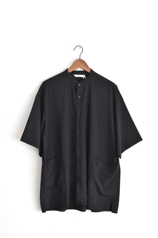 「ämne」nylon park shirts -black-