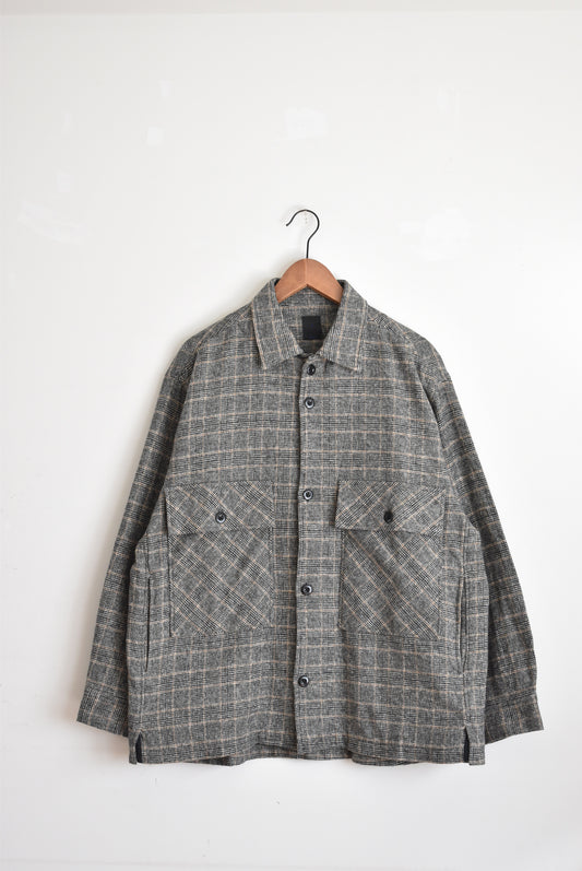 「maillot」tweed cotton check shirt -glenn check-