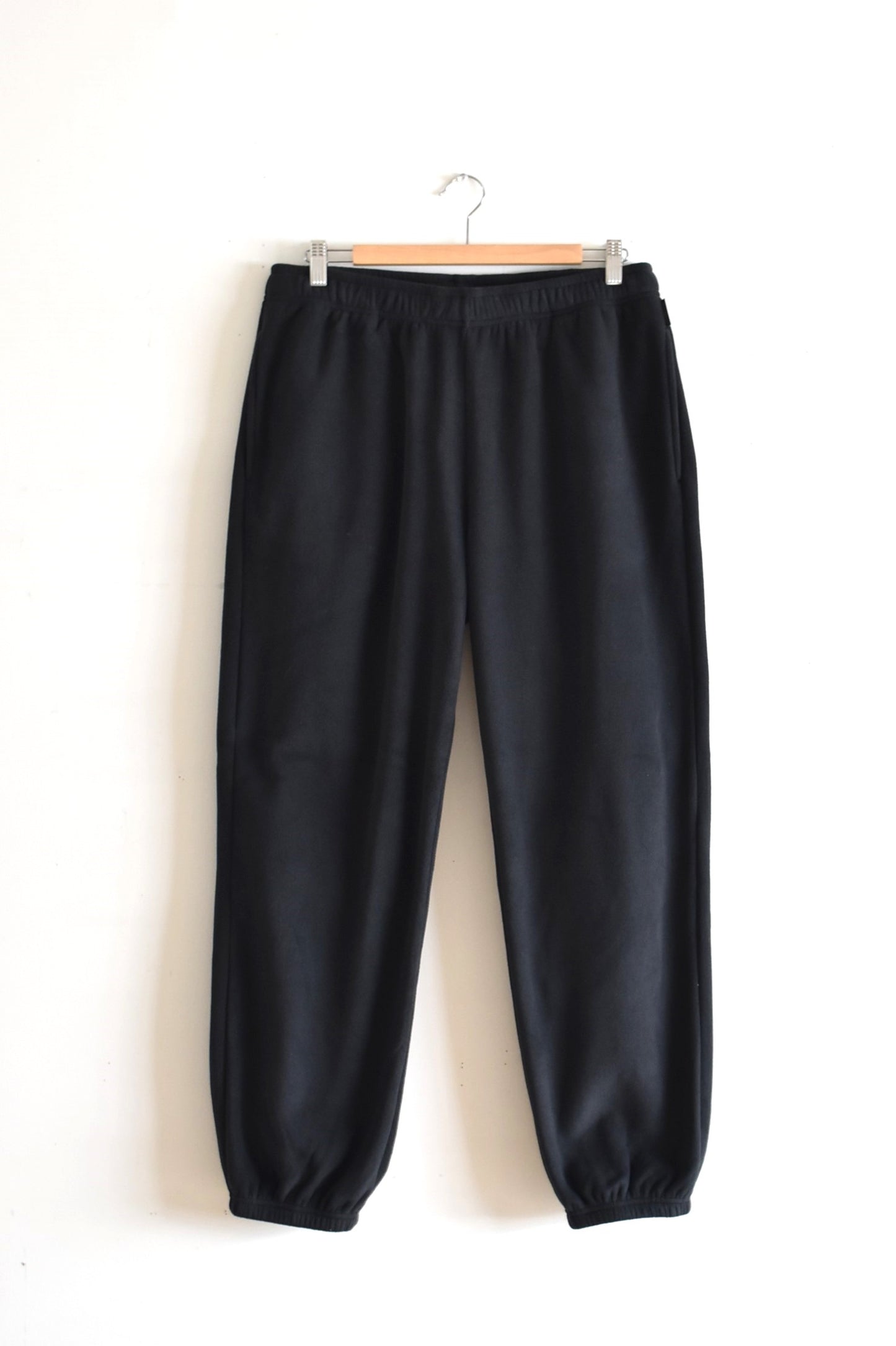 「axesquin modified」retro fleece easy pants -black-