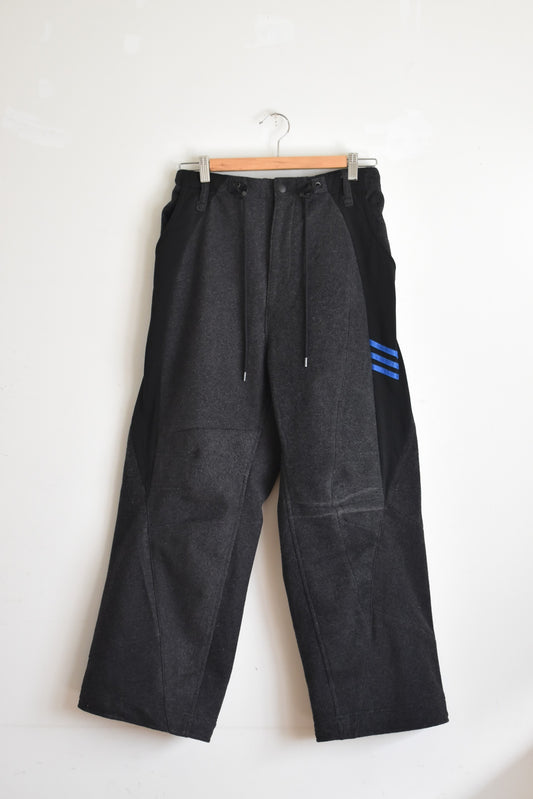 「nasngwam」twisted pants -black-