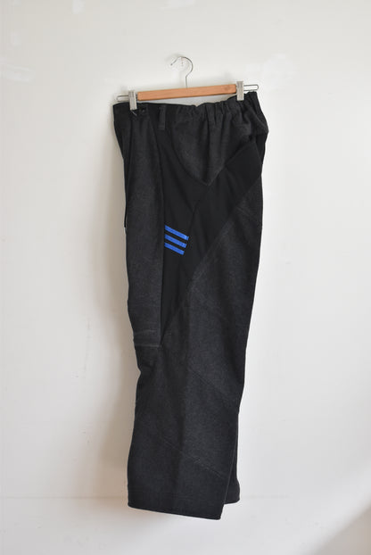 「nasngwam」twisted pants -black-