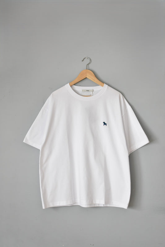 「amne」" Dalahäst " half sleeve tee -white-