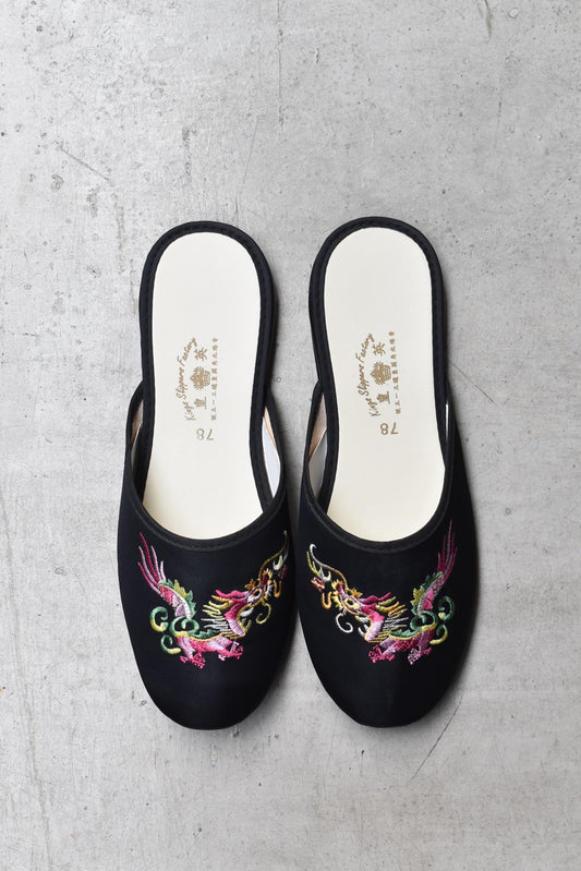「selected items」"英皇（kings slippers)"チャイナシューズ -balck-