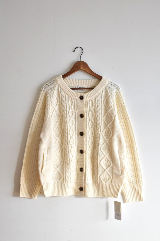 「noia」cable knit cardigan -off white-