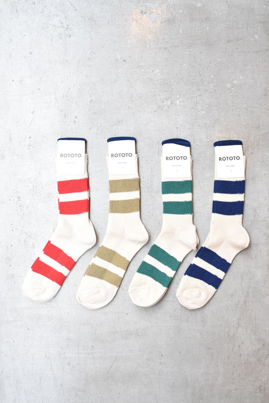 「ROTOTO」recycled cotton stripe socks