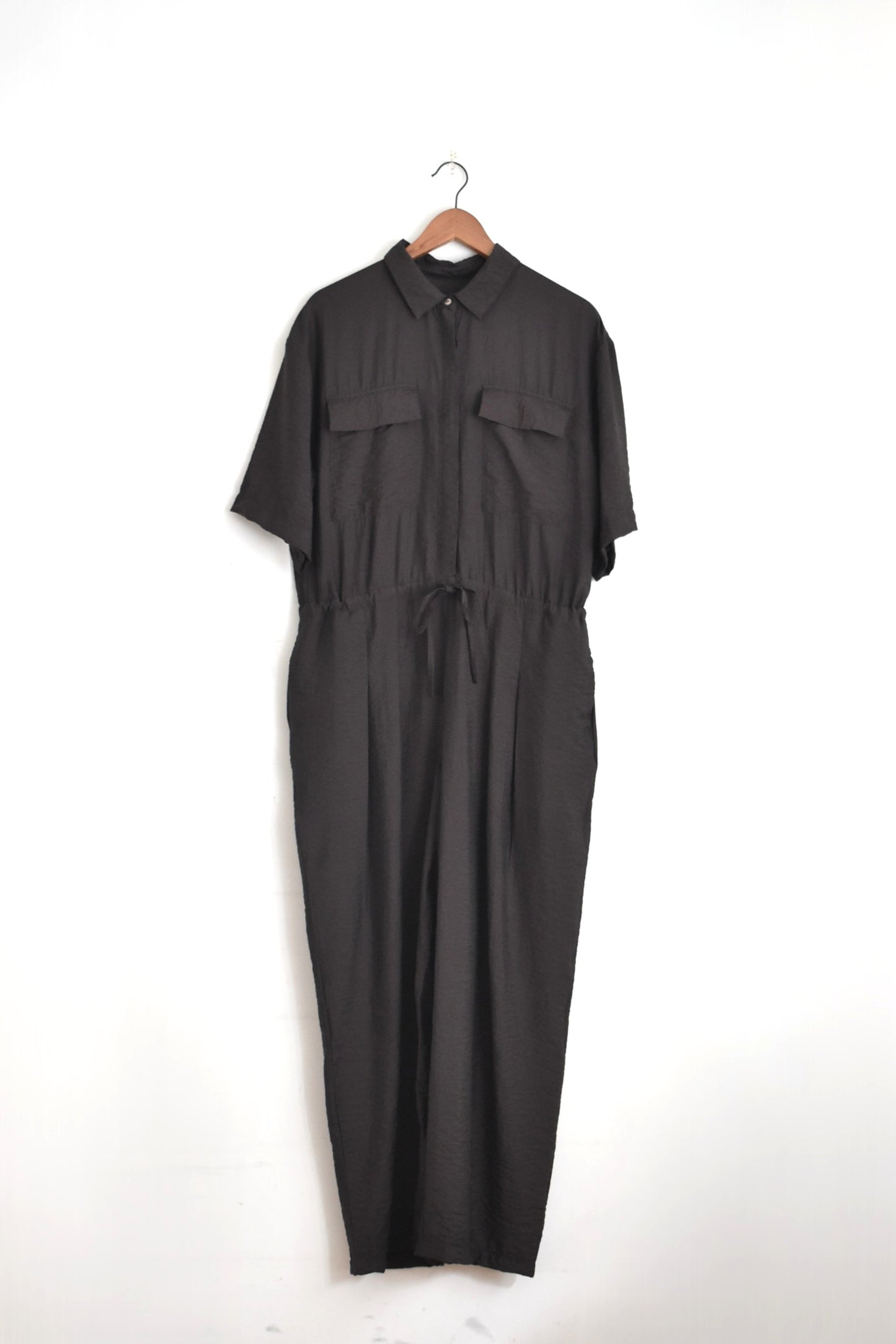「hunch」parachute fabric all in one -dark brown-