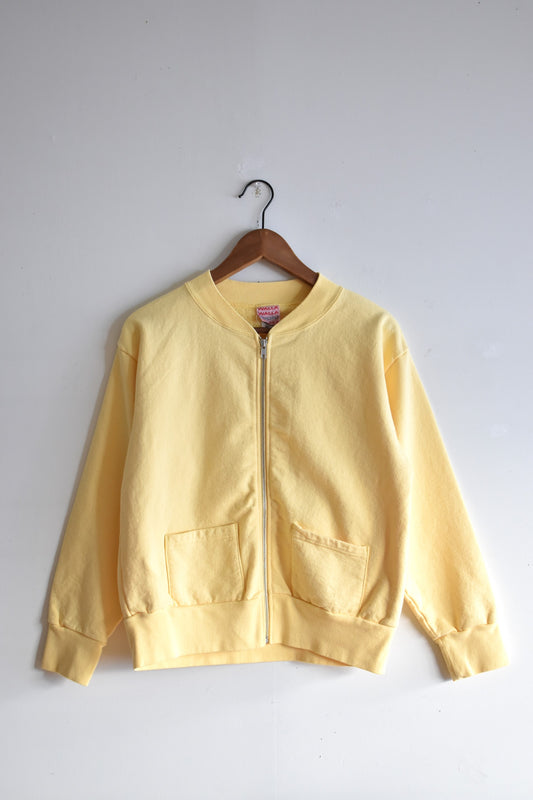 「walla walla sport」13oz crew cardigan -smoky yellow-