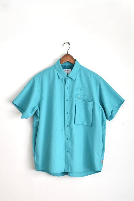 「PAPERSKY」HIKE&BIKE CAVE half shirts with Foxfire -turquoise-
