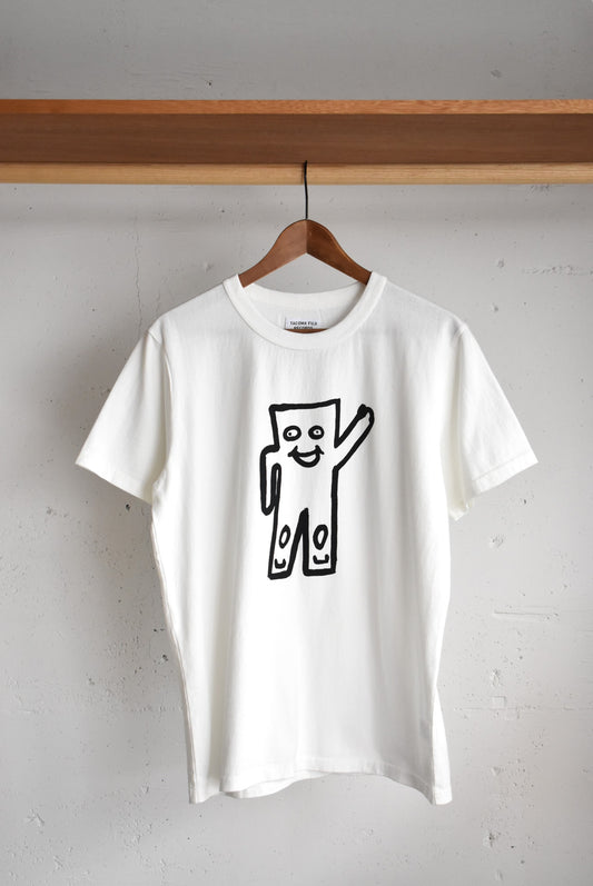 「TACOMA FUJI RECORDS」STRETCH MAN Tee -white-