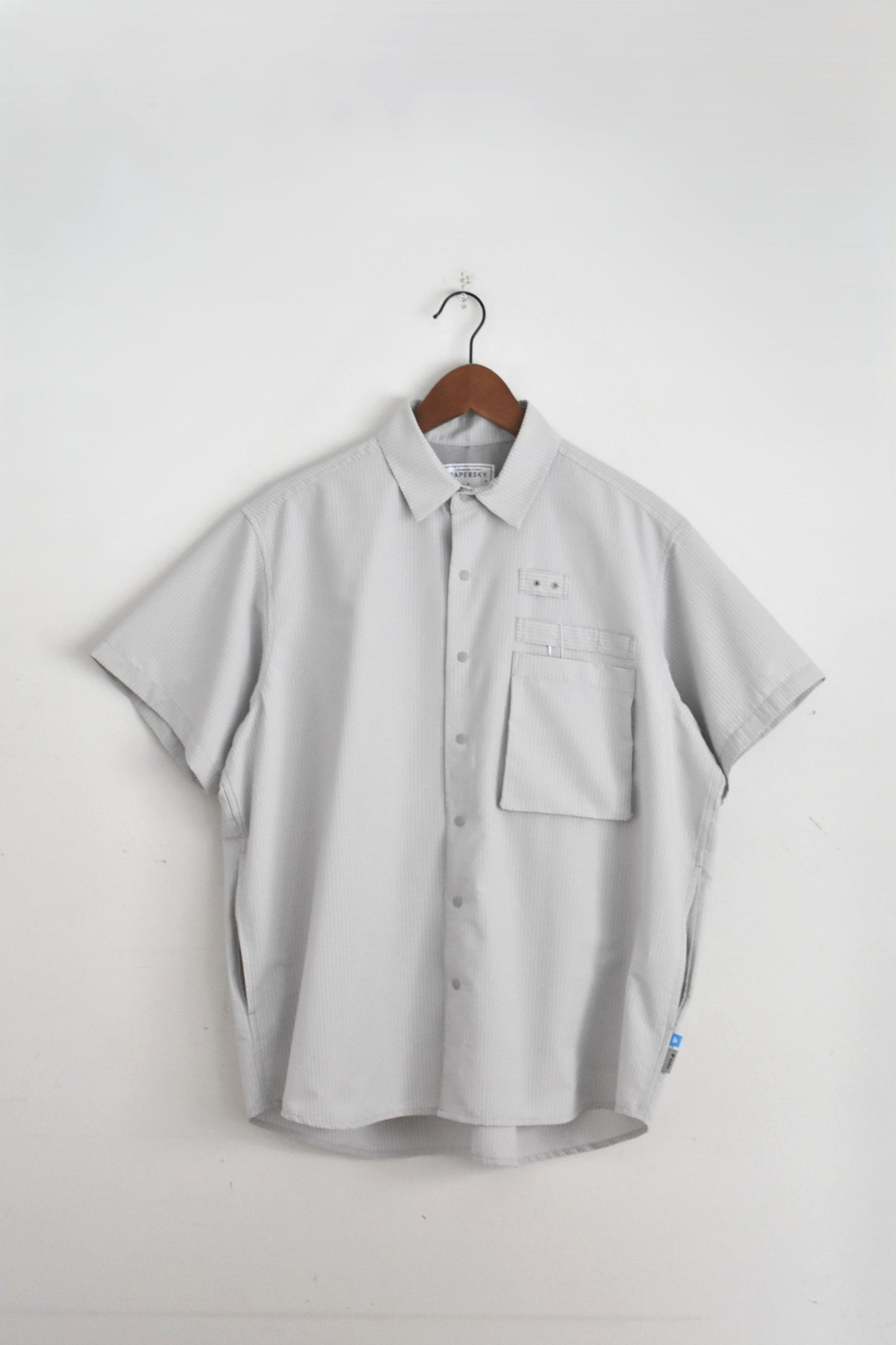 「PAPERSKY」HIKE&BIKE CAVE half shirts with Foxfire -lt.gray-