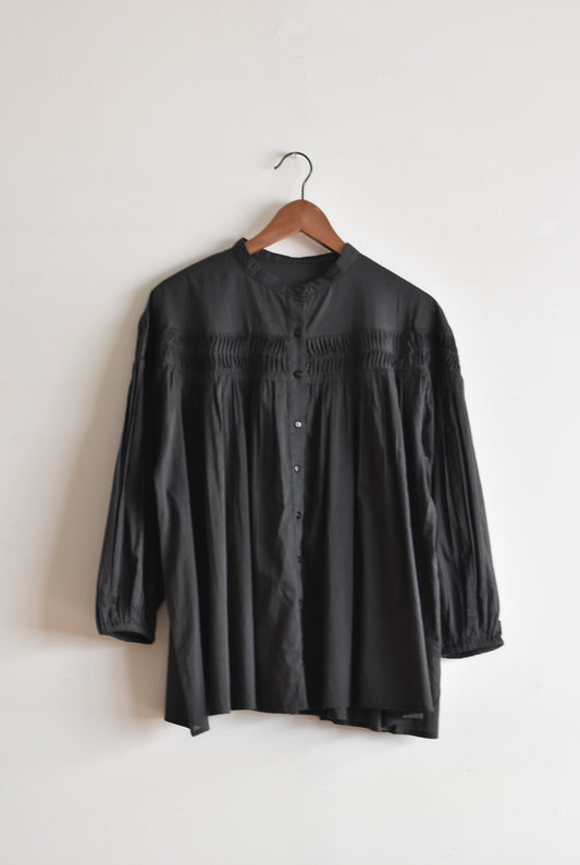 「noia」pin tuck blouse -black-(women)