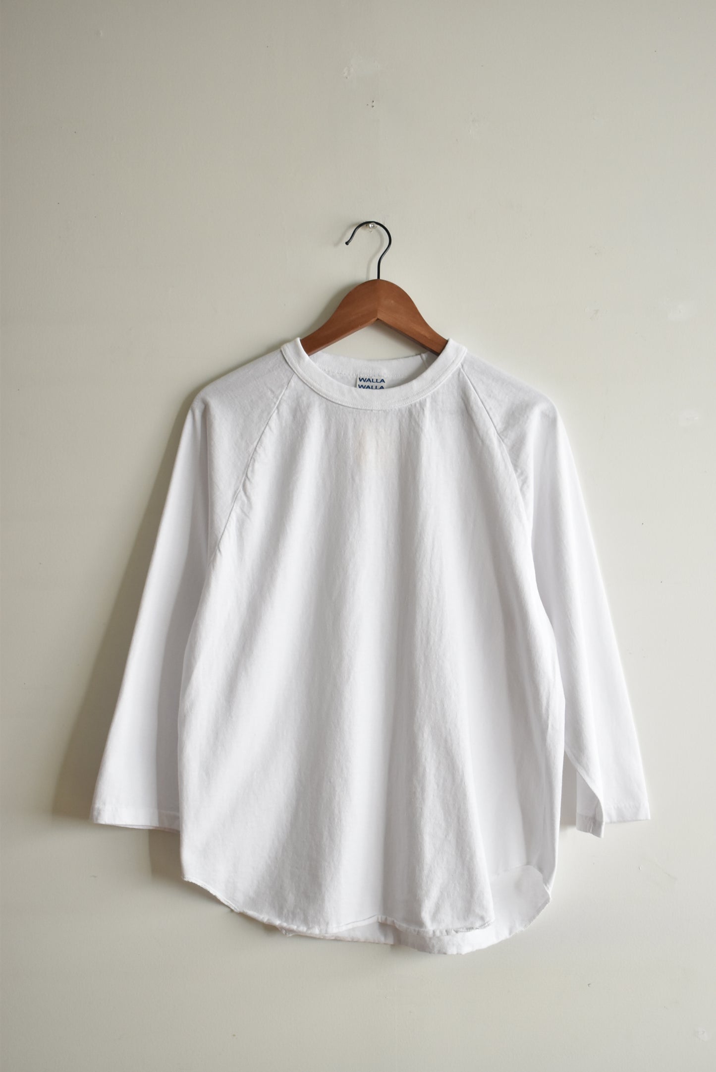 「walla walla sport」3/4 baseball tee -white-