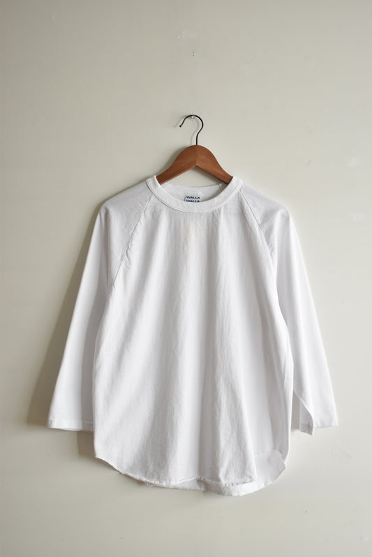 「walla walla sport」3/4 baseball tee -white-