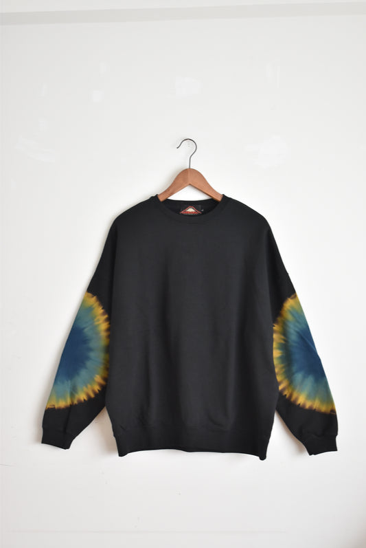 「javara」ELBOW wide sweat -black-