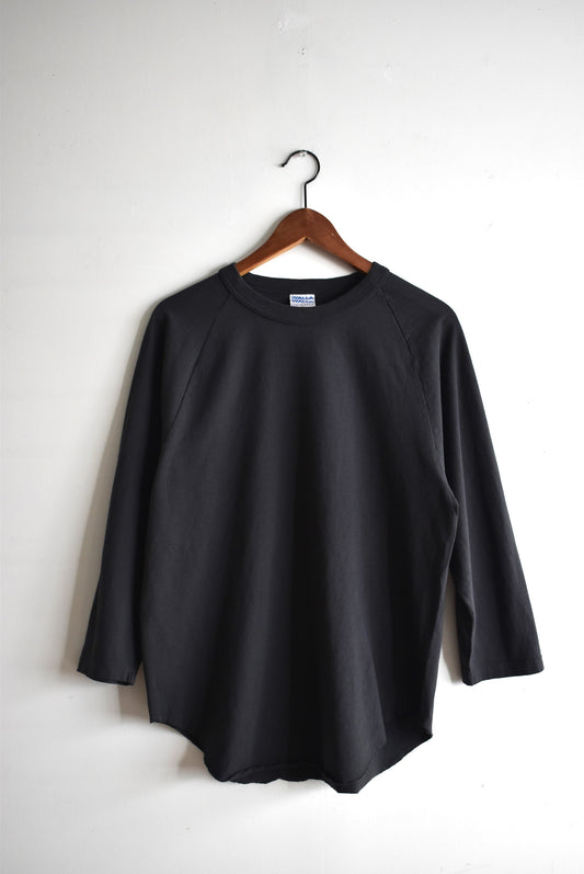 「walla walla sport」3/4 baseball tee -used black-