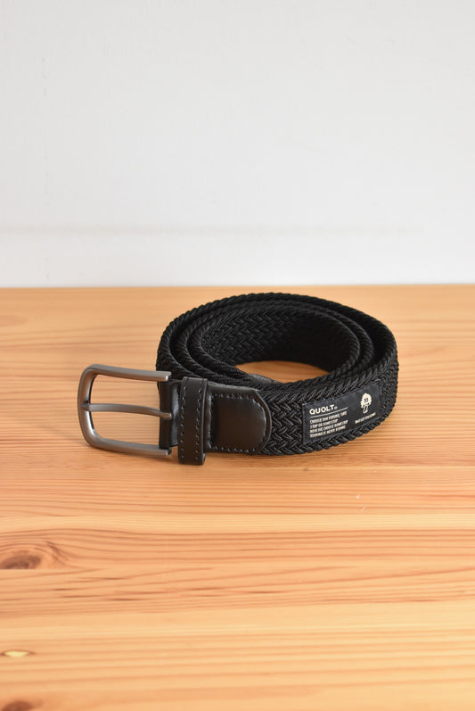 「QUOLT」braided belt -black-