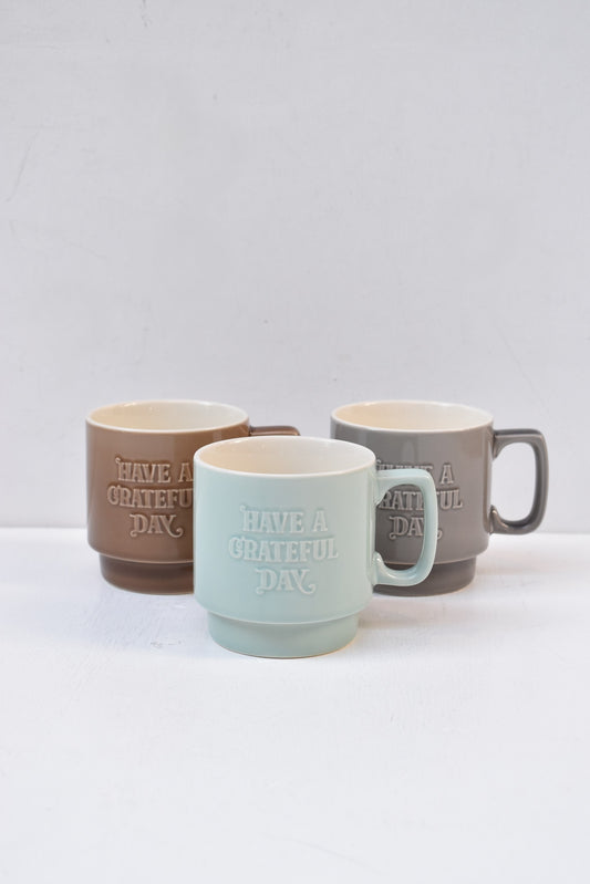 「HAVE A GRATEFUL DAY」vintage mug cup