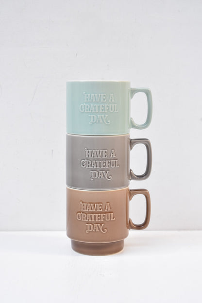 「HAVE A GRATEFUL DAY」vintage mug cup