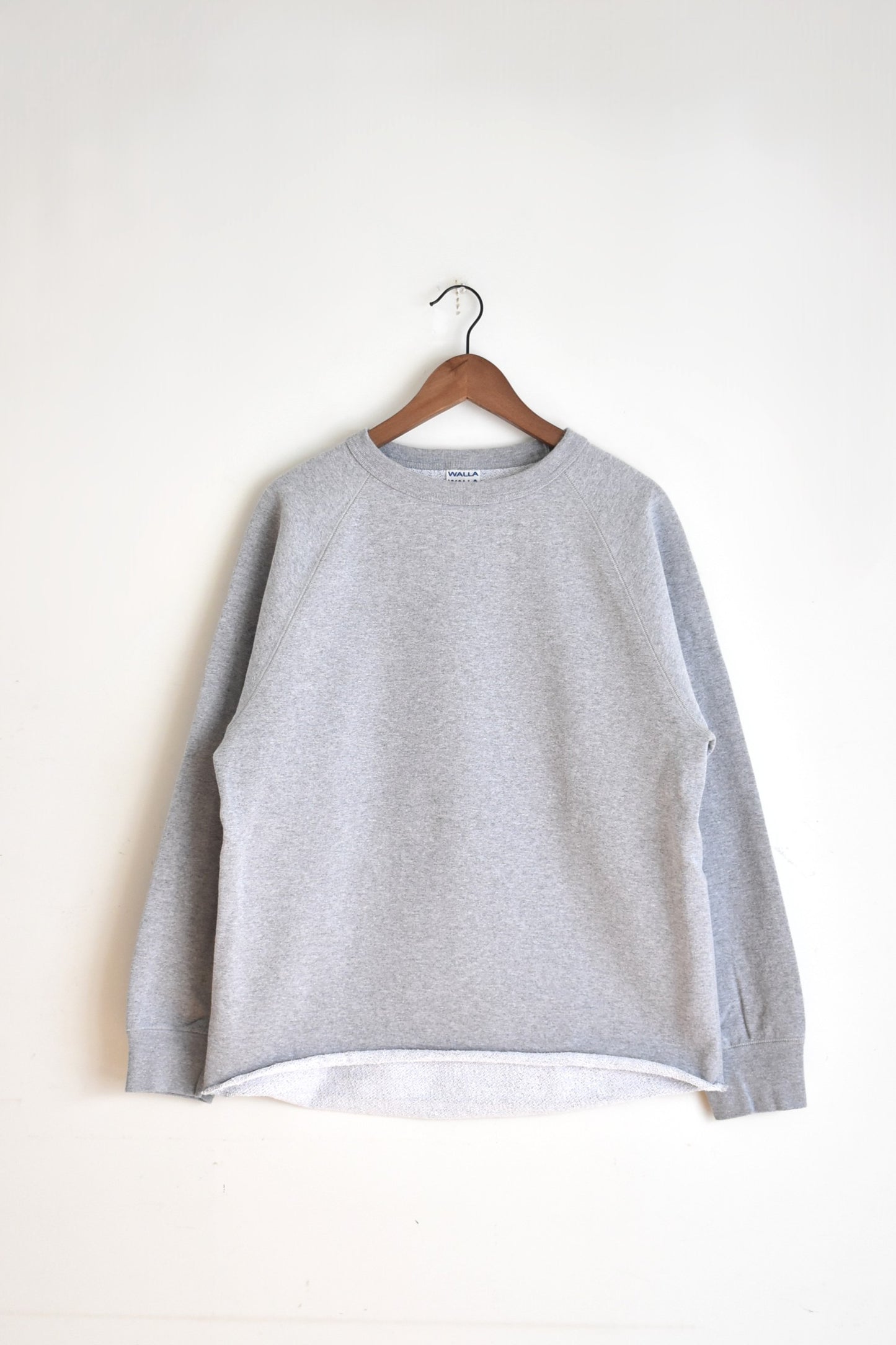 「walla walla sport」13oz crew sweat shirt -heather gray-