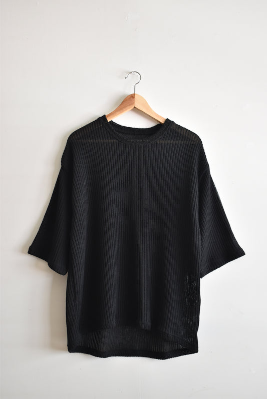 「QUOLT」wind knit -black-