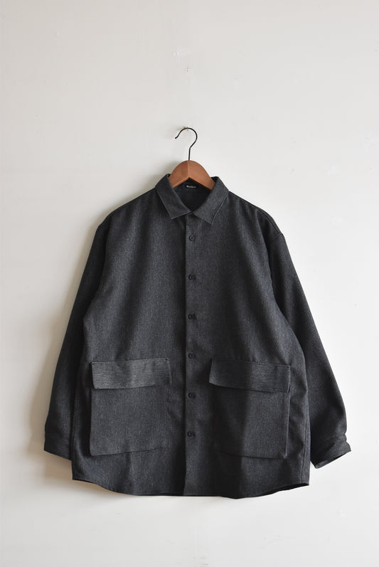 「maillot」mature tech tweed big pocket shirt jacket